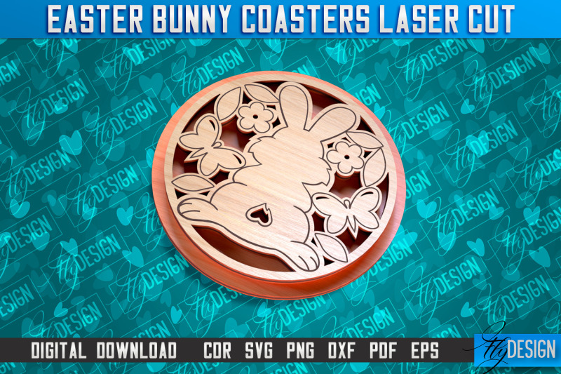 easter-bunny-coasters-laser-cutting-file-cnc-file