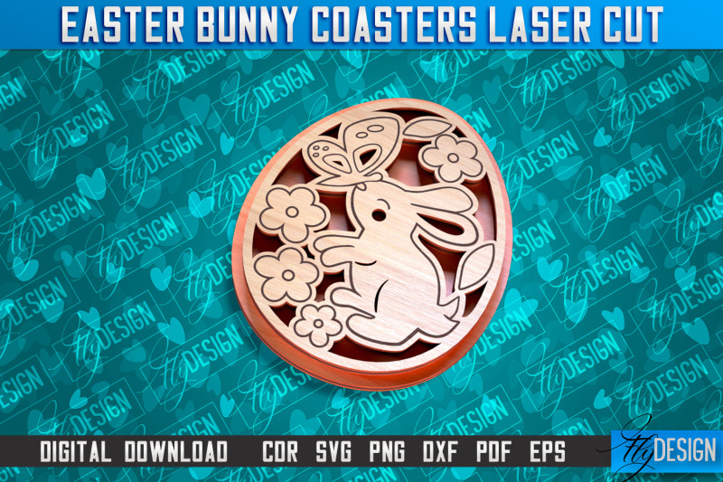 easter-bunny-coasters-laser-cutting-file-cnc-file