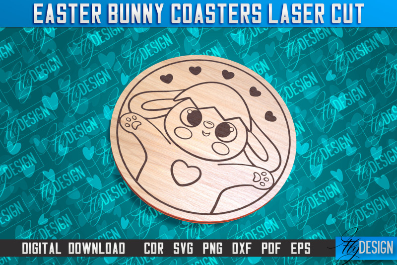 easter-bunny-coasters-laser-cutting-file-cnc-file