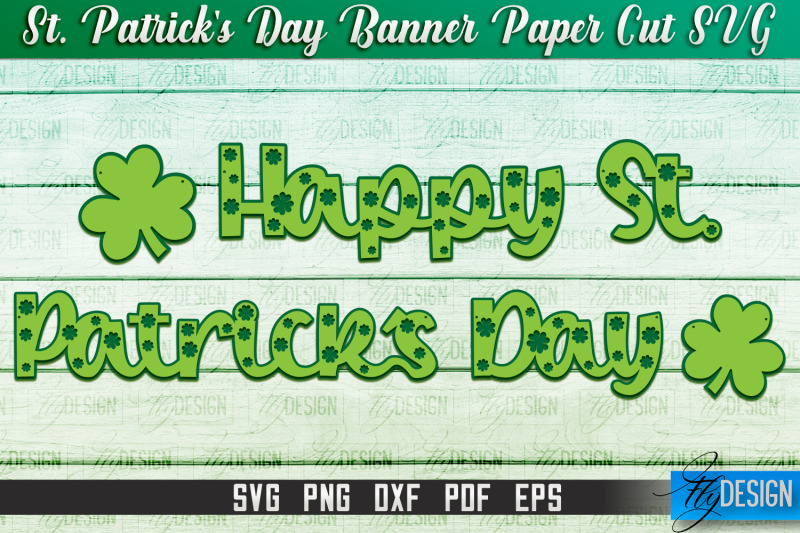 st-patrick-039-s-day-banner-paper-cut-paper-banner-svg-lucky-design