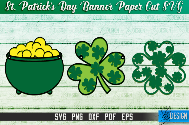 st-patrick-039-s-day-banner-paper-cut-paper-banner-svg-lucky-design