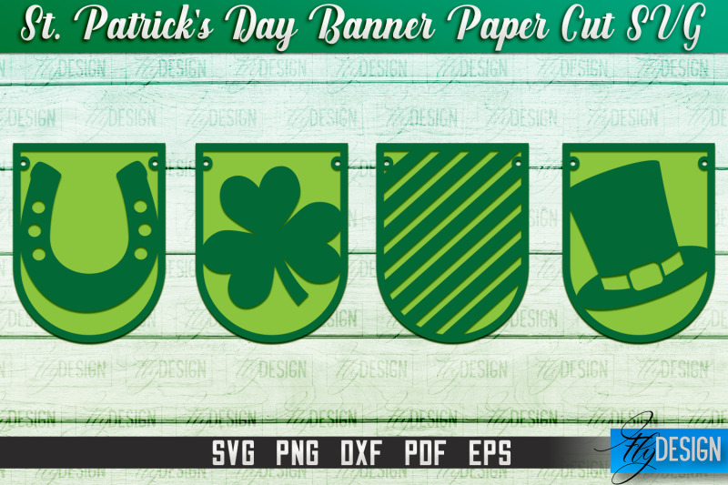 st-patrick-039-s-day-banner-paper-cut-paper-banner-svg-lucky-design