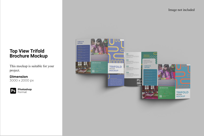 top-view-trifold-brochure-mockup