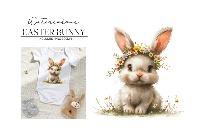 watercolour-floral-easter-bunny-clipart