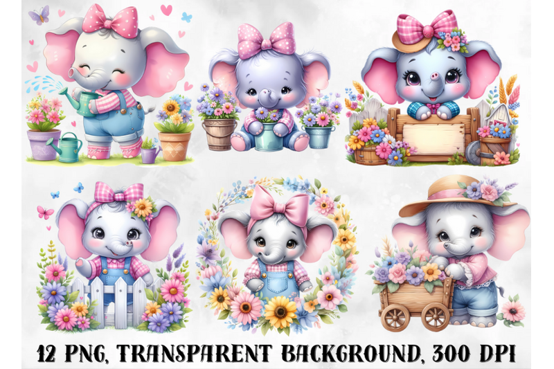 spring-clipart-cute-spring-elephants-clipart