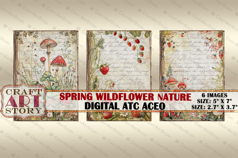 spring-wildflower-nature-collage-picture-cards-atc-aceo