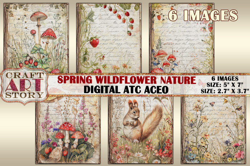 spring-wildflower-nature-collage-picture-cards-atc-aceo