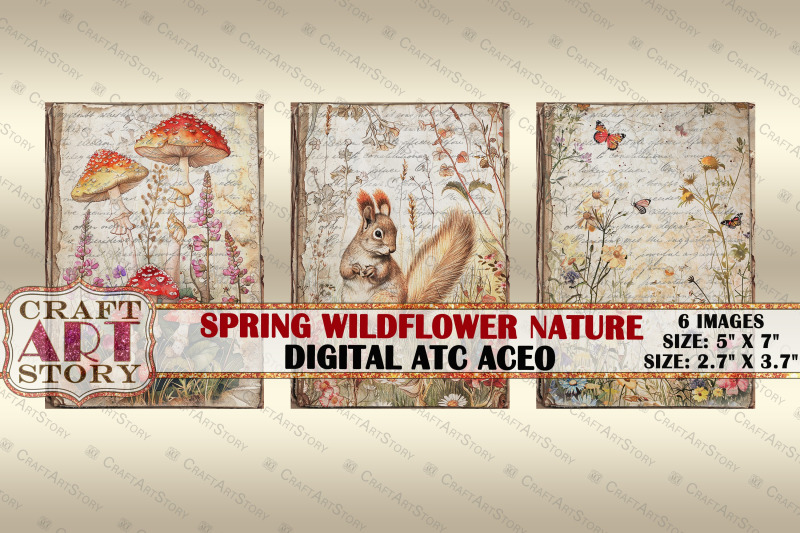 spring-wildflower-nature-collage-picture-cards-atc-aceo