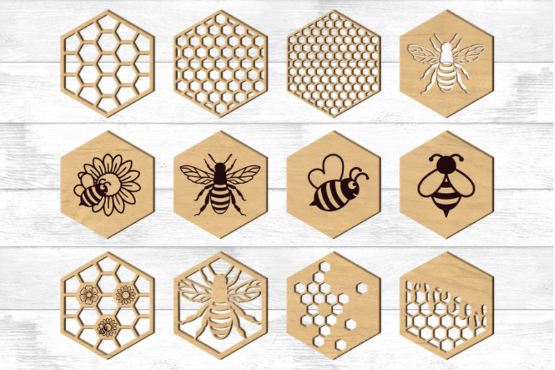 bee-hexagonal-coasters-trivet-laser-cut-templates-svg-home-decor