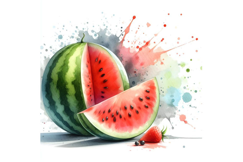 watermelon-and-splashes