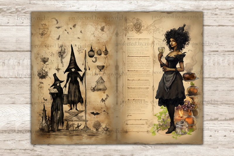 witch-art-journal-recipe-book-junk-journal-paper