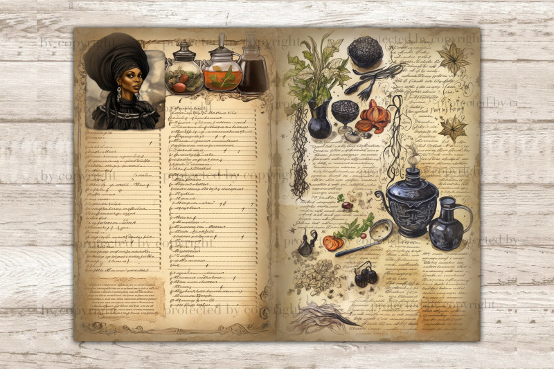 witch-art-journal-recipe-book-junk-journal-paper