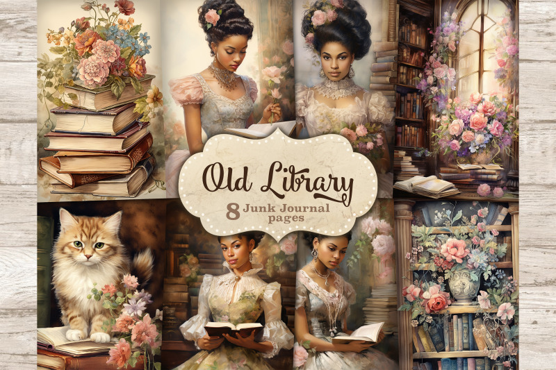 old-library-junk-journal-kit-victorian-ephemera