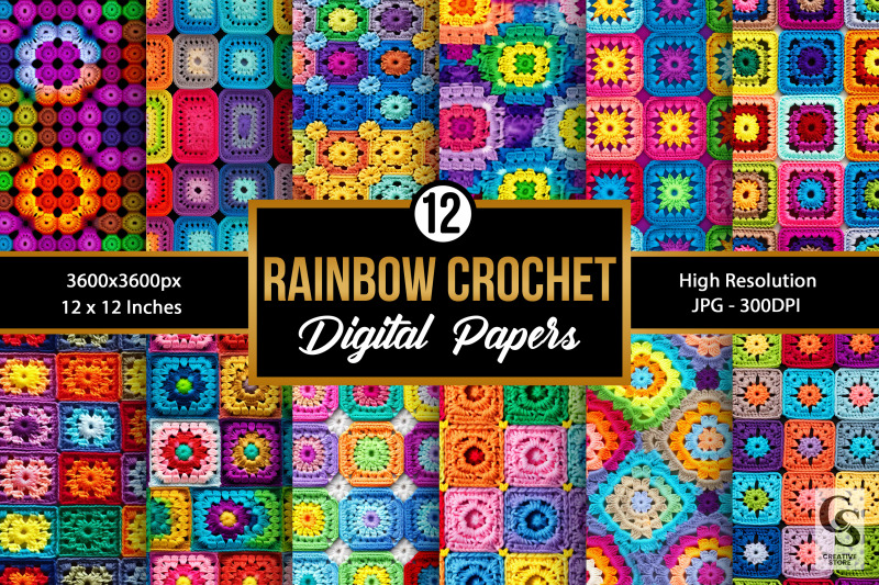 rainbow-square-granny-crochet-seamless-patterns