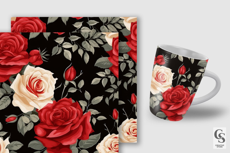 red-roses-bouquet-flowers-seamless-patterns