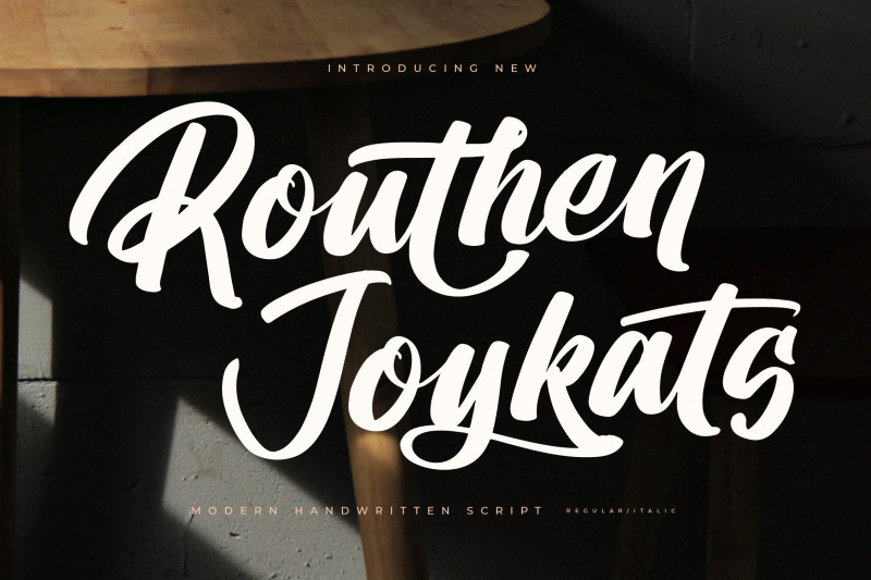 routhen-joykats-modern-handwritten-script