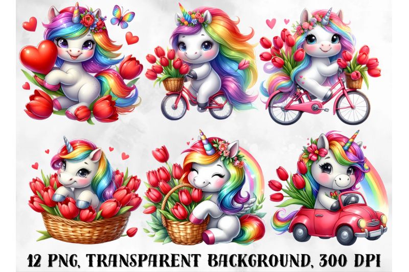 unicorns-clipart-cute-rainbows-unicorns