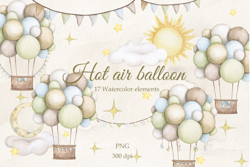 hot-air-balloons-set-watercolor-png