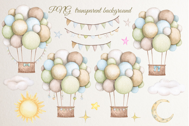 hot-air-balloons-set-watercolor-png