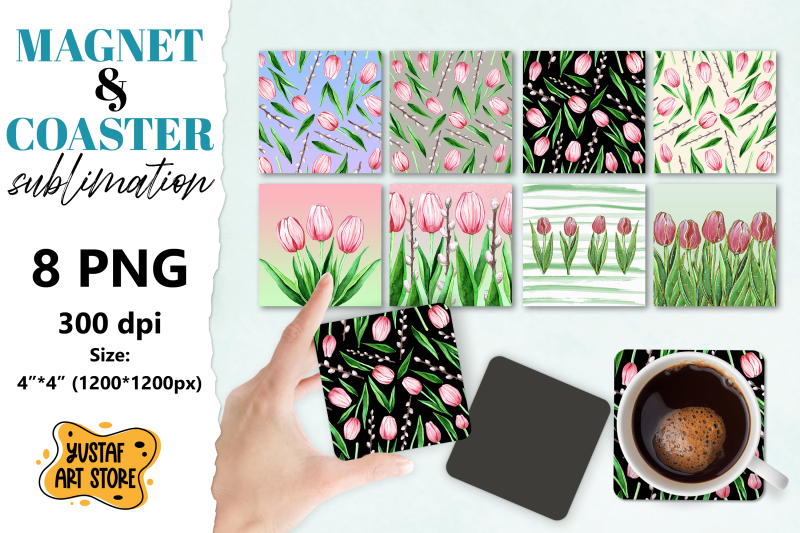 spring-magnet-sublimation-spring-coaster-sublimation-tulips