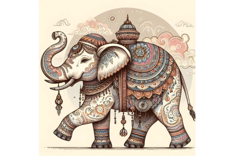 artwork-with-elephant-indian-style