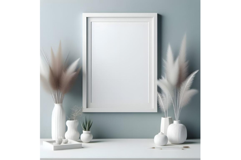 white-frame-and-home-decoration-details-on-tabletop