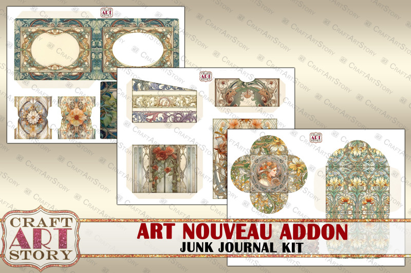 art-nouveau-junk-journal-pages-addon-elegance-1900s