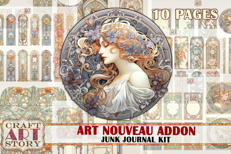 art-nouveau-junk-journal-pages-addon-elegance-1900s