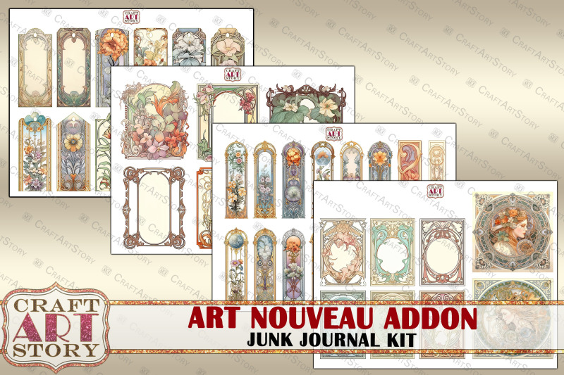 art-nouveau-junk-journal-pages-addon-elegance-1900s