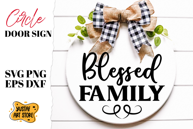 circle-door-sign-blessed-family-svg