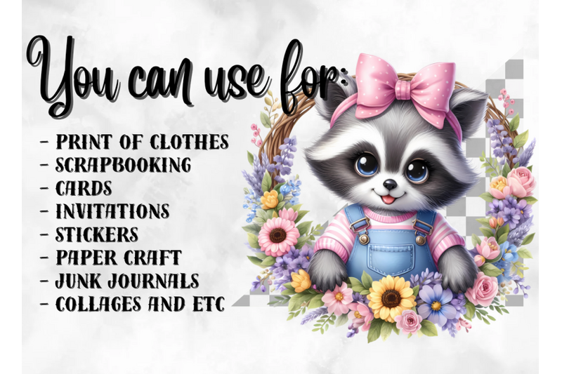 spring-clipart-raccoon-clipart