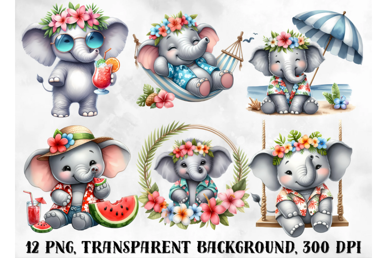 elephant-clipart-hawaii-clipart