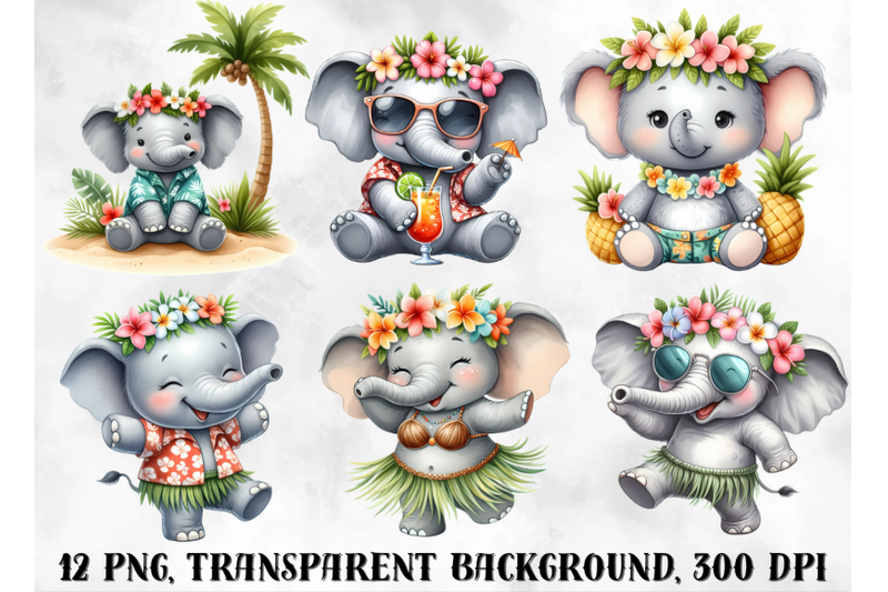 elephant-clipart-hawaii-clipart