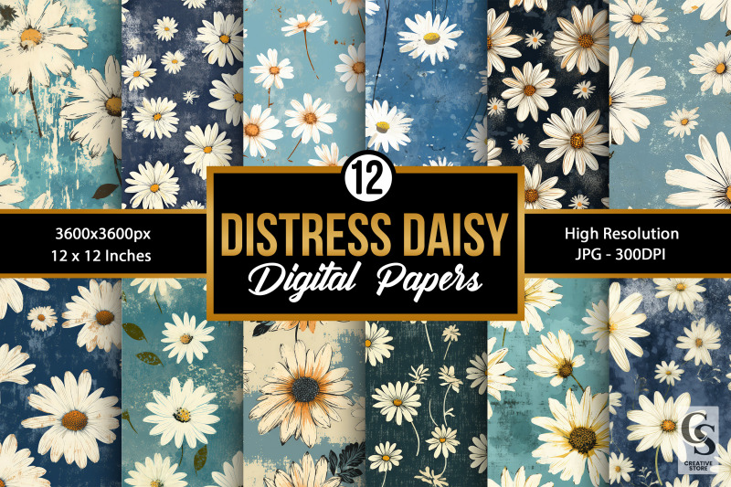 distressed-daisy-flowers-seamless-patterns