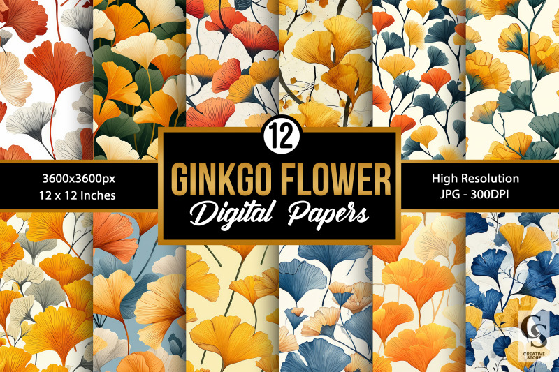 ginkgo-flowers-seamless-patterns