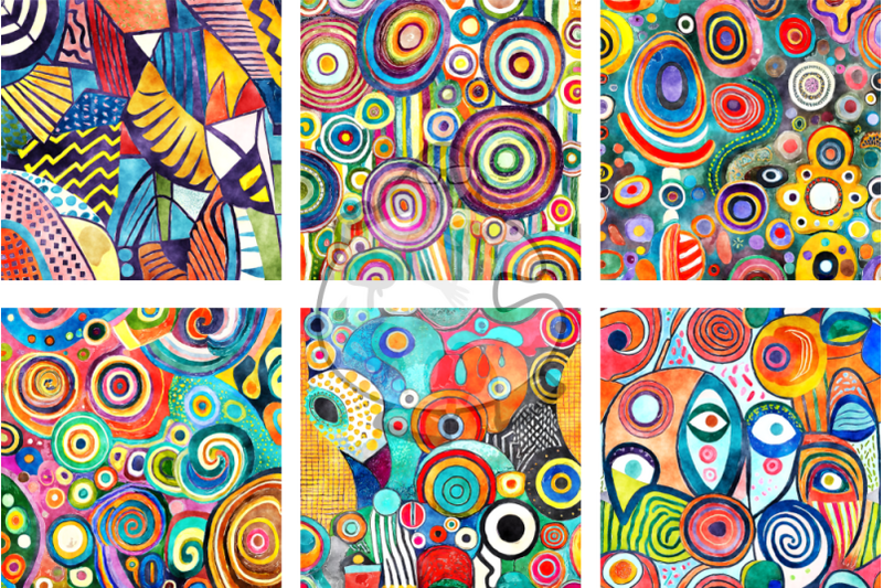 funky-patterns-set-4-groovy-watercolor-designs