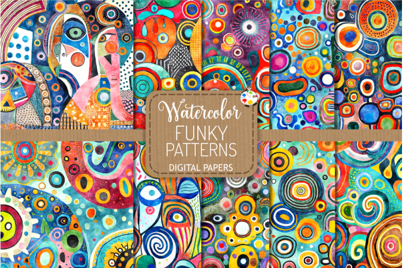 funky-patterns-set-4-groovy-watercolor-designs