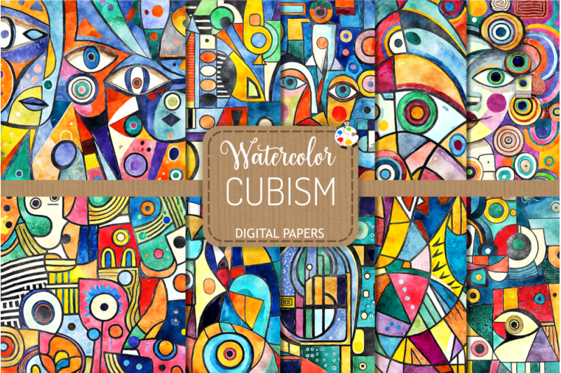 cubism-geometric-watercolor-patterns