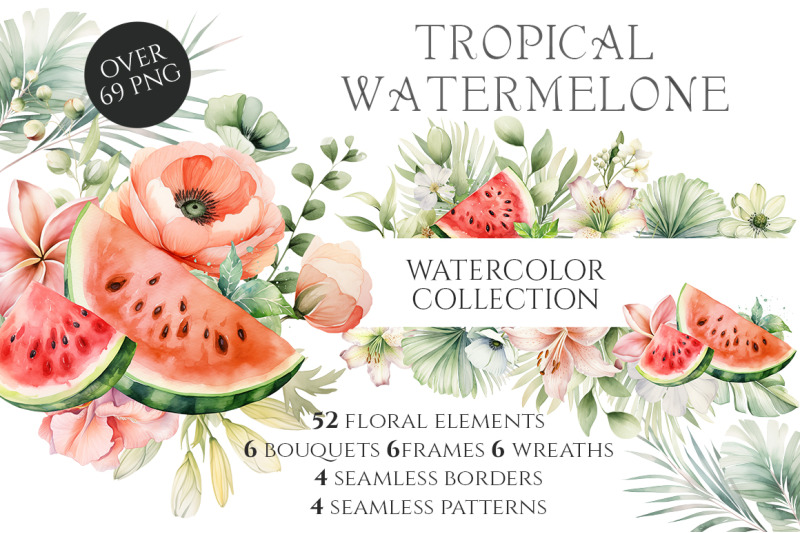 watercolor-tropical-watermelons