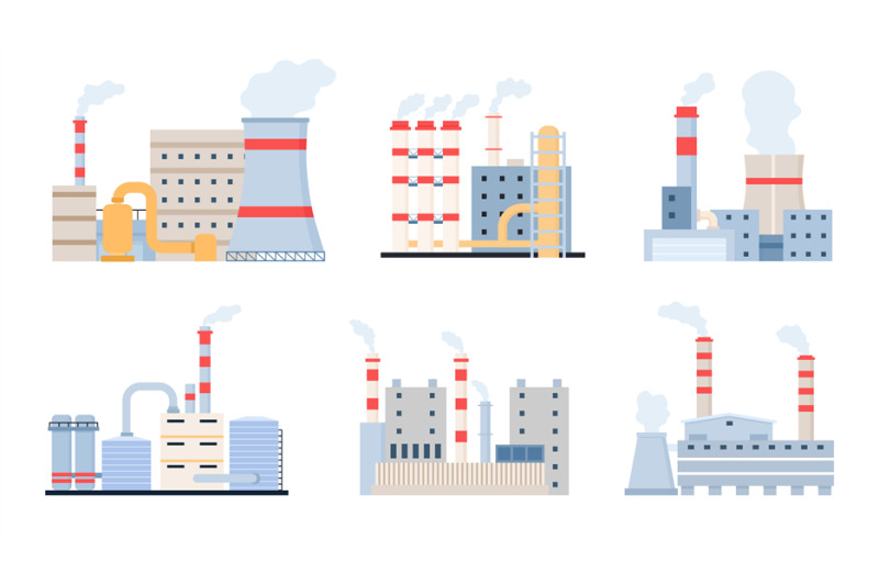 flat-factories-vector-set-of-industry-design-industrial