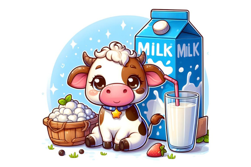 cute-funny-cow-with-milk