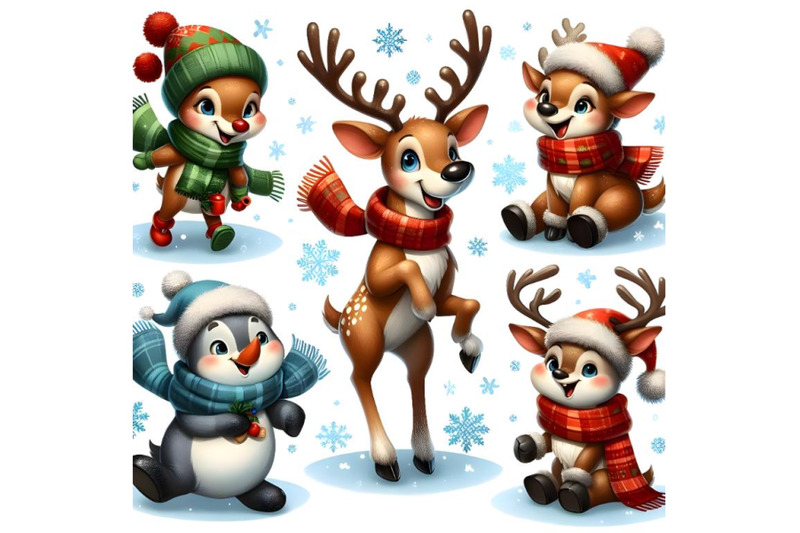 four-funny-christmas-reindeer