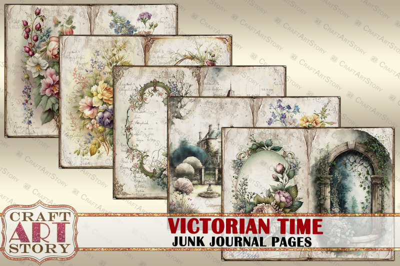 victorian-time-junk-journal-kit-vintage-collage-sheets