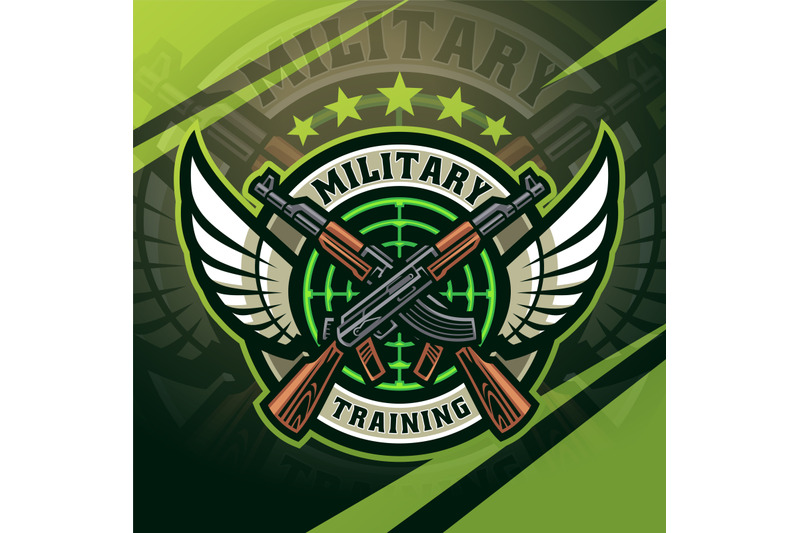 military-training-esport-mascot-logo-design