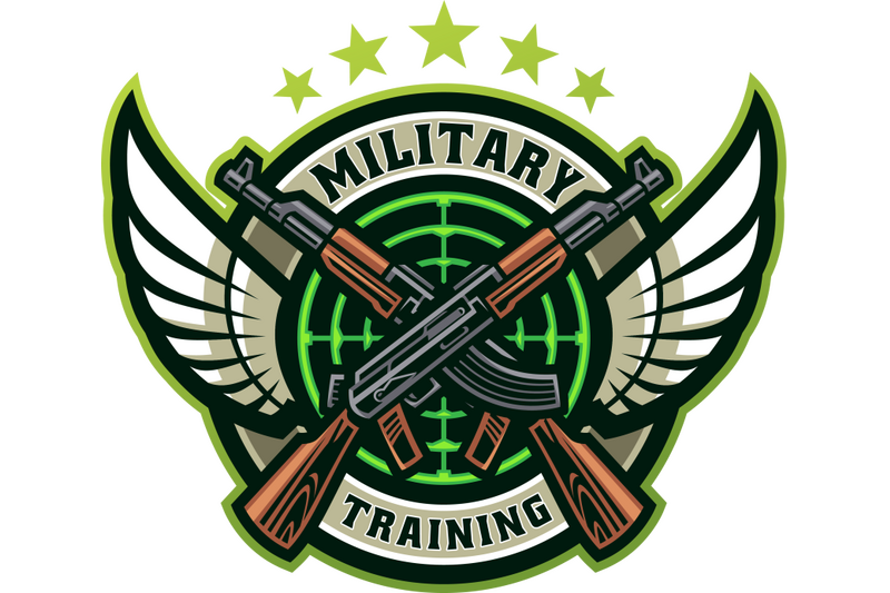 military-training-esport-mascot-logo-design