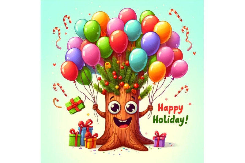 happy-holiday-funny-tree-with-baloons