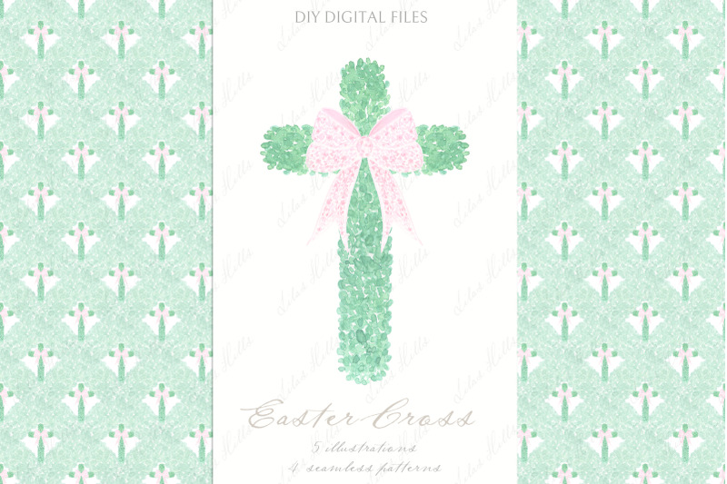 easter-cross-with-bow-watercolor-clipart