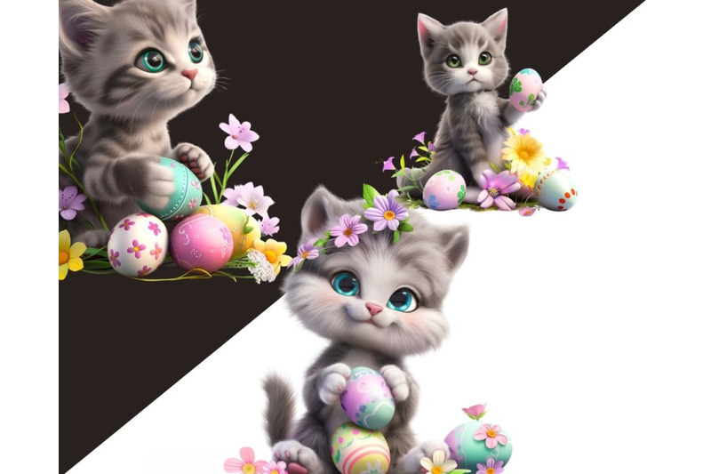 easter-cat-clip-art-png-with-watercolor-flowers-amp-easter-eggs