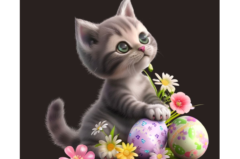 easter-cat-clip-art-png-with-watercolor-flowers-amp-easter-eggs