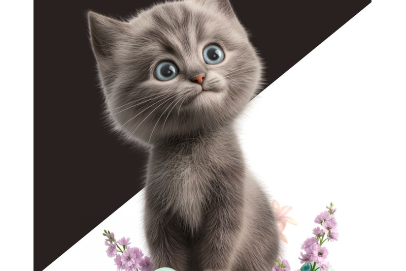 easter-cat-clip-art-png-with-watercolor-flowers-amp-easter-eggs